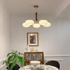 Valentina Brass Wooden  Glass Persimmon Chandelier - image 3