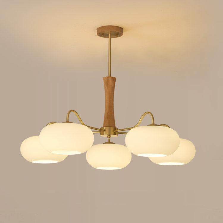 Lustra Vintage Brass Wooden Chandelier - image 25