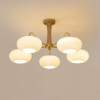 Valentina Brass Wooden  Glass Persimmon Chandelier - image 19