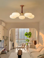 Lustra Vintage Brass Wooden Chandelier - image 29