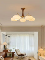 Lustra Vintage Brass Wooden Chandelier - image 30