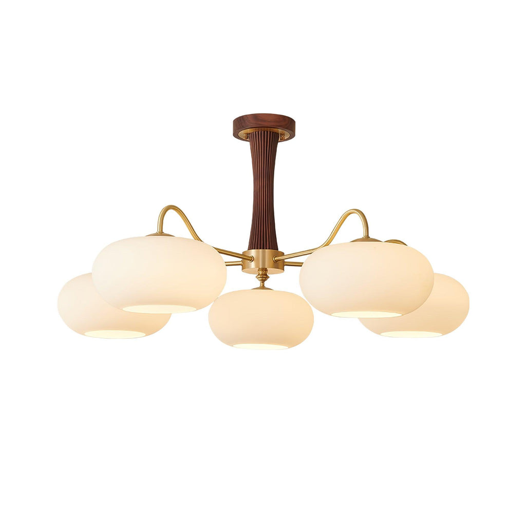 Lustra Vintage Brass Wooden Chandelier - image 3
