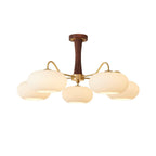 Lustra Vintage Brass Wooden Chandelier - image 3