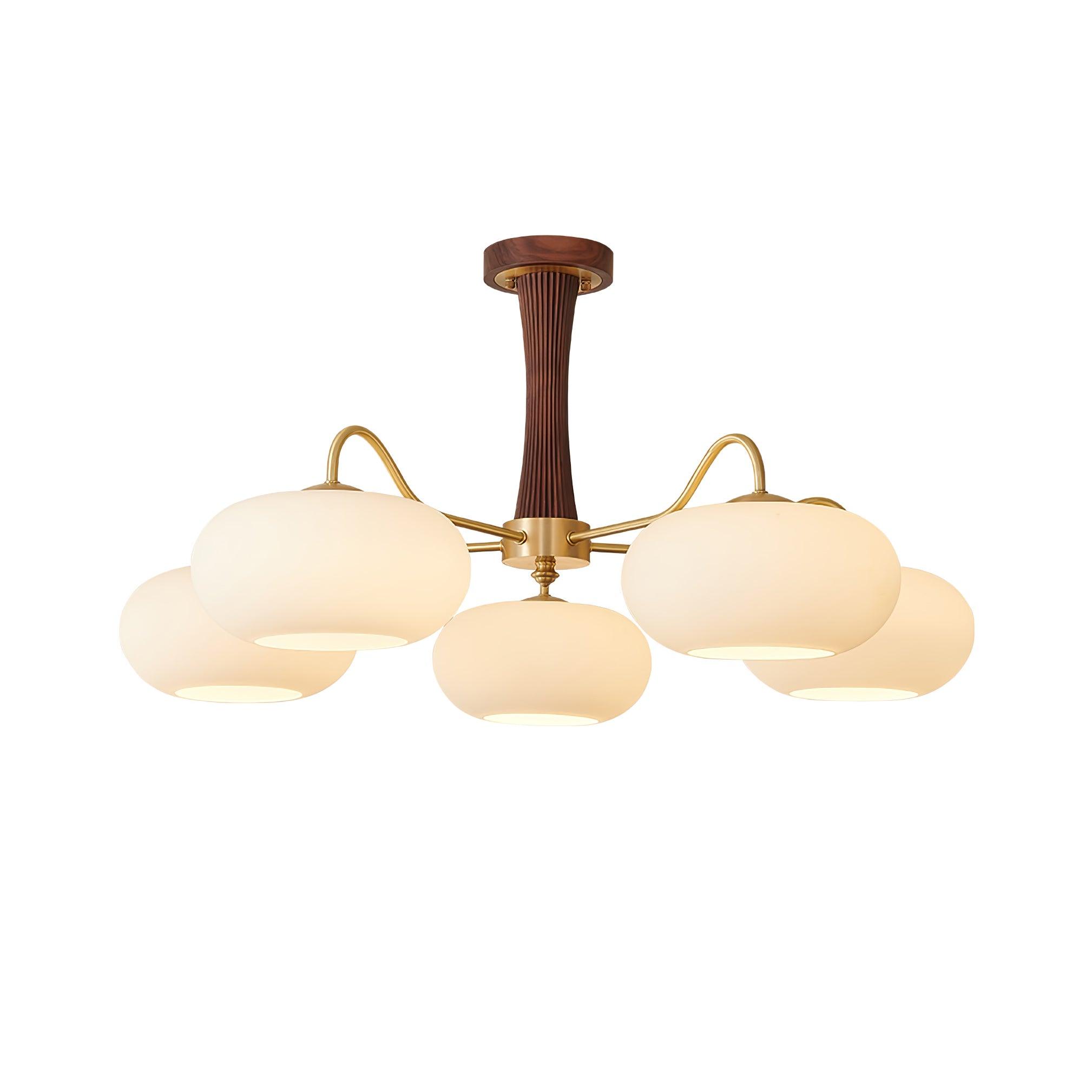 Lustra Vintage Brass Wooden Chandelier - image 3