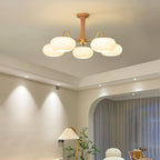 Valentina Brass Wooden  Glass Persimmon Chandelier - image 5