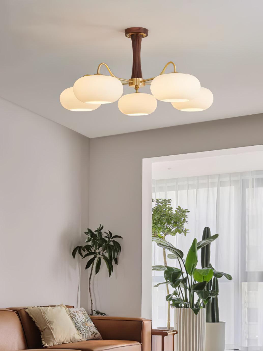 Lustra Vintage Brass Wooden Chandelier - image 41