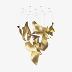 Alnoror Sculptural Gold Pendant Light