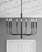 Olcarel Vintage Industrial Brass Chandelier