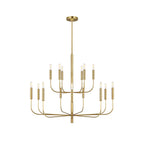 Olcarel Vintage Industrial Brass Chandelier