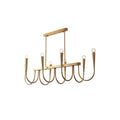 Fluide Modern Minimalist Linear Brass Chandelier
