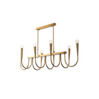 Fluide Modern Minimalist Linear Brass Chandelier