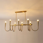 Fluide Modern Minimalist Linear Brass Chandelier