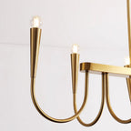 Fluide Modern Minimalist Linear Brass Chandelier
