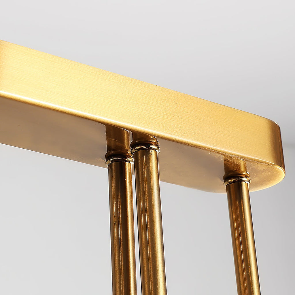 Fluide Modern Minimalist Linear Brass Chandelier