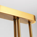Fluide Modern Minimalist Linear Brass Chandelier