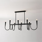 Fluide Modern Minimalist Linear Brass Chandelier