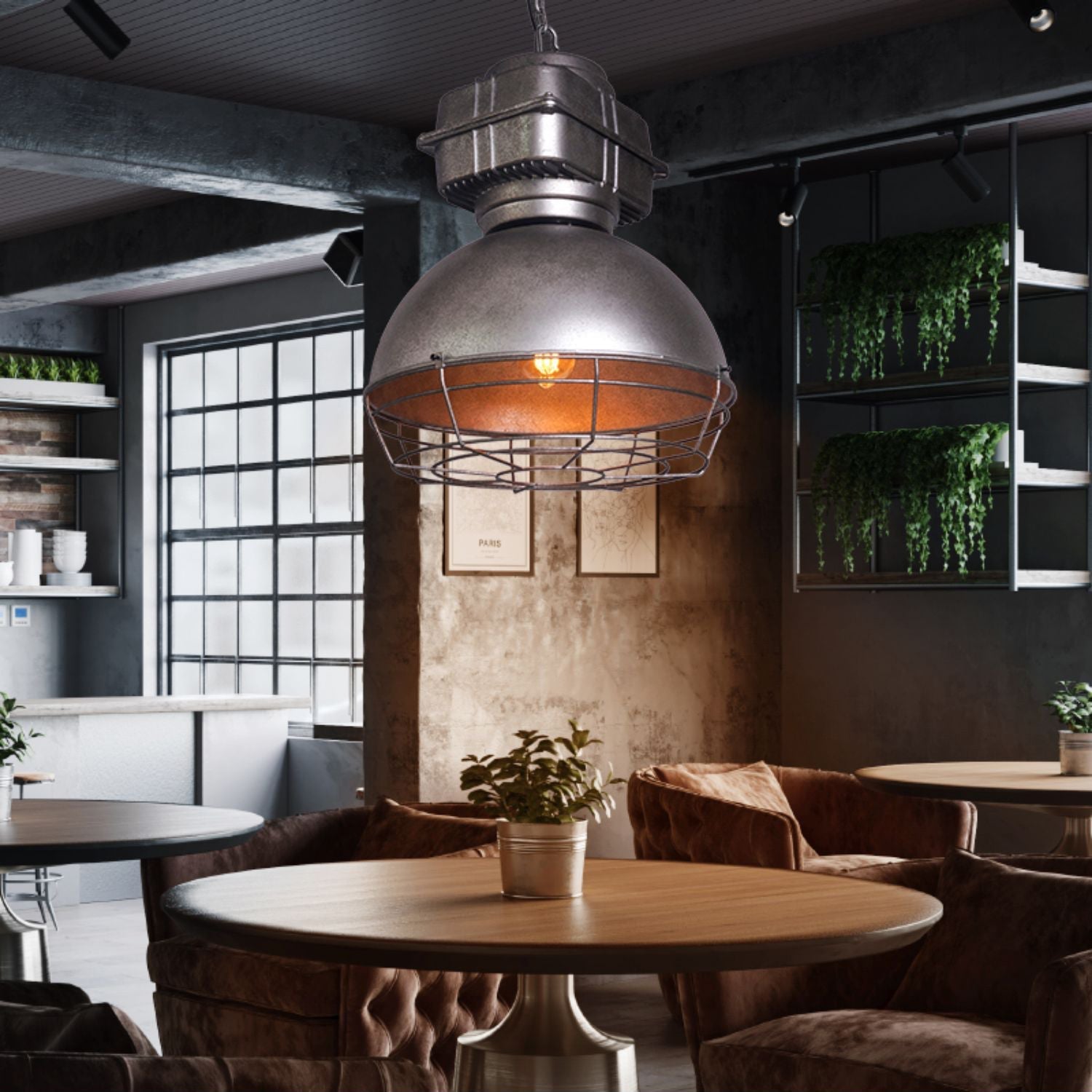 Astra Vintage Industrial Brilliant Pendant Light