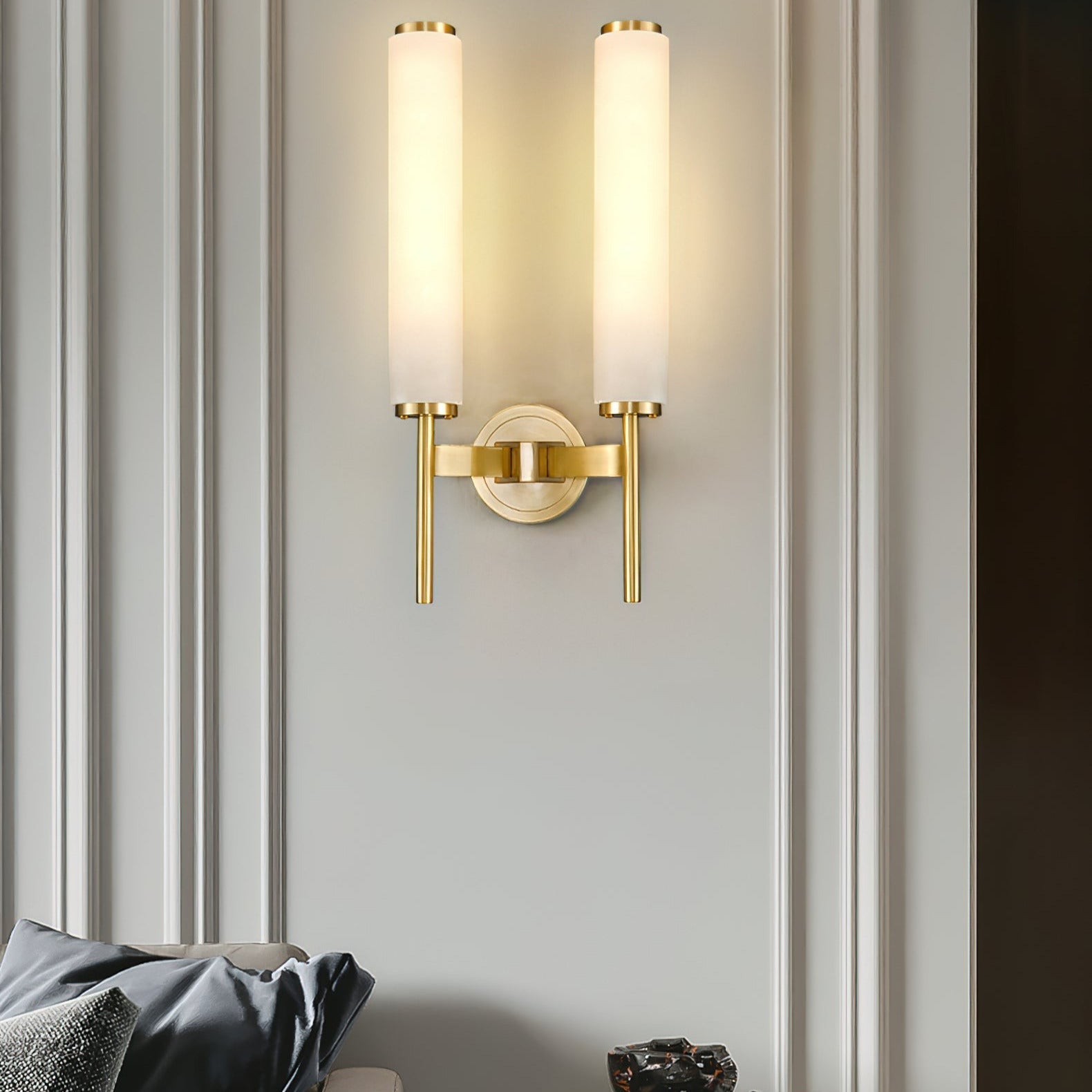 Kristy Art Deco  Alabaster  Wall Lamp