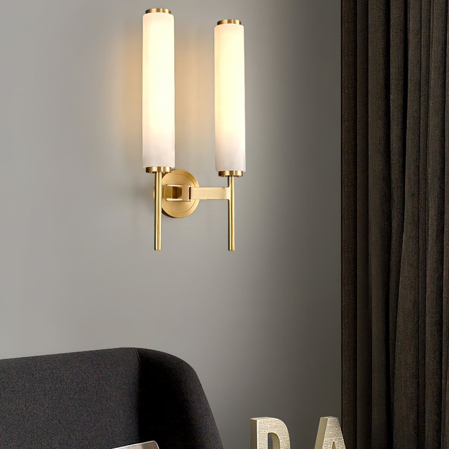 Kristy Art Deco  Alabaster  Wall Lamp