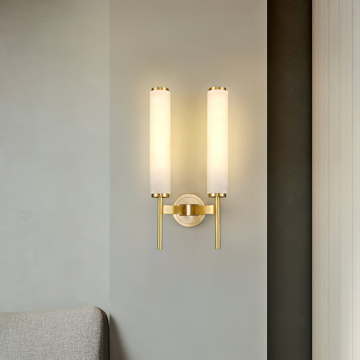 Kristy Art Deco  Alabaster  Wall Lamp