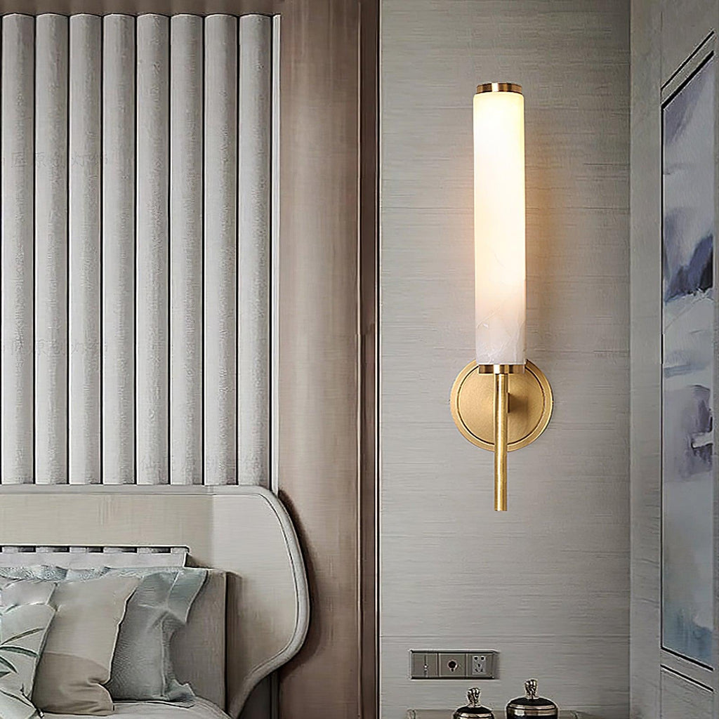 Kristy Art Deco  Alabaster  Wall Lamp