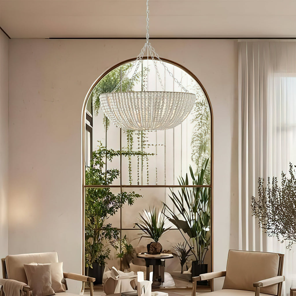Colora Postmodern Luxury Beaded Wood Chandelier