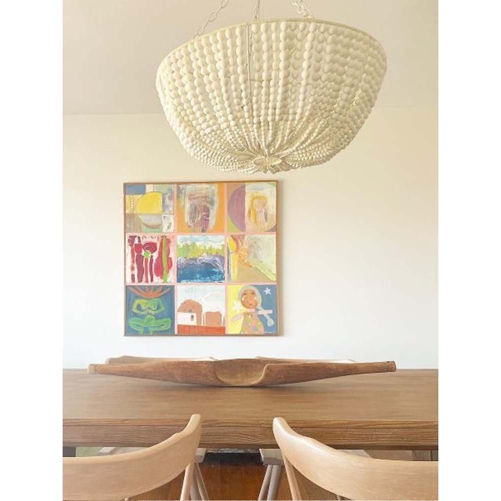 Colora Postmodern Luxury Beaded Wood Chandelier