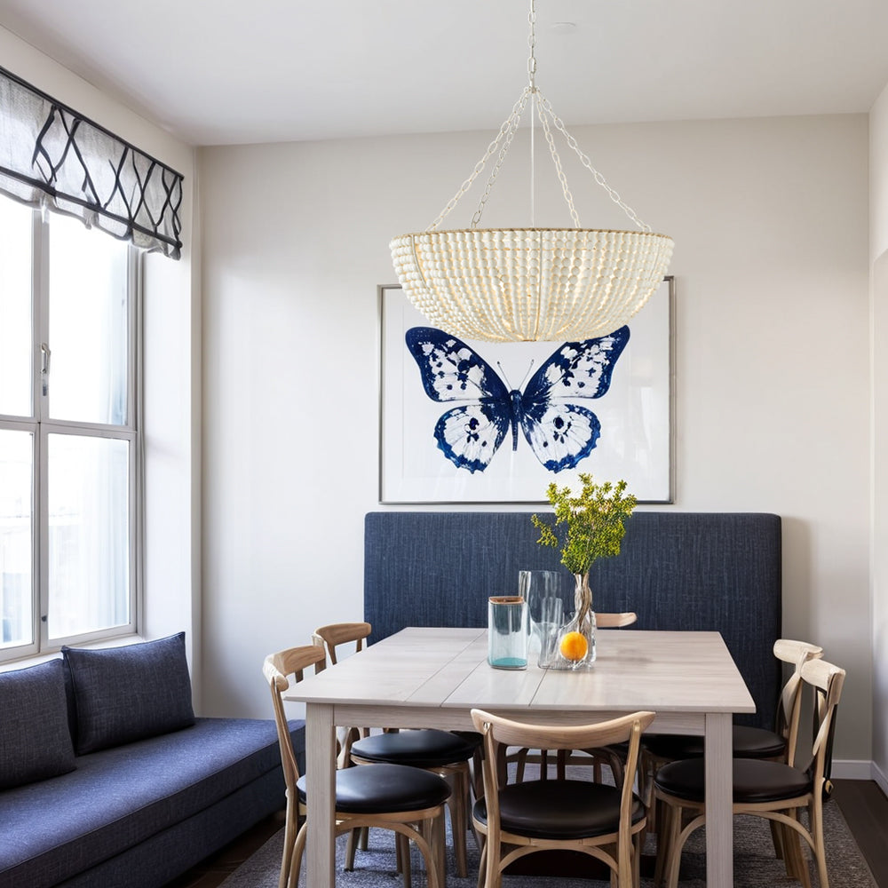 Colora Postmodern Luxury Beaded Wood Chandelier