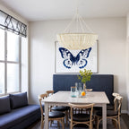 Colora Postmodern Luxury Beaded Wood Chandelier
