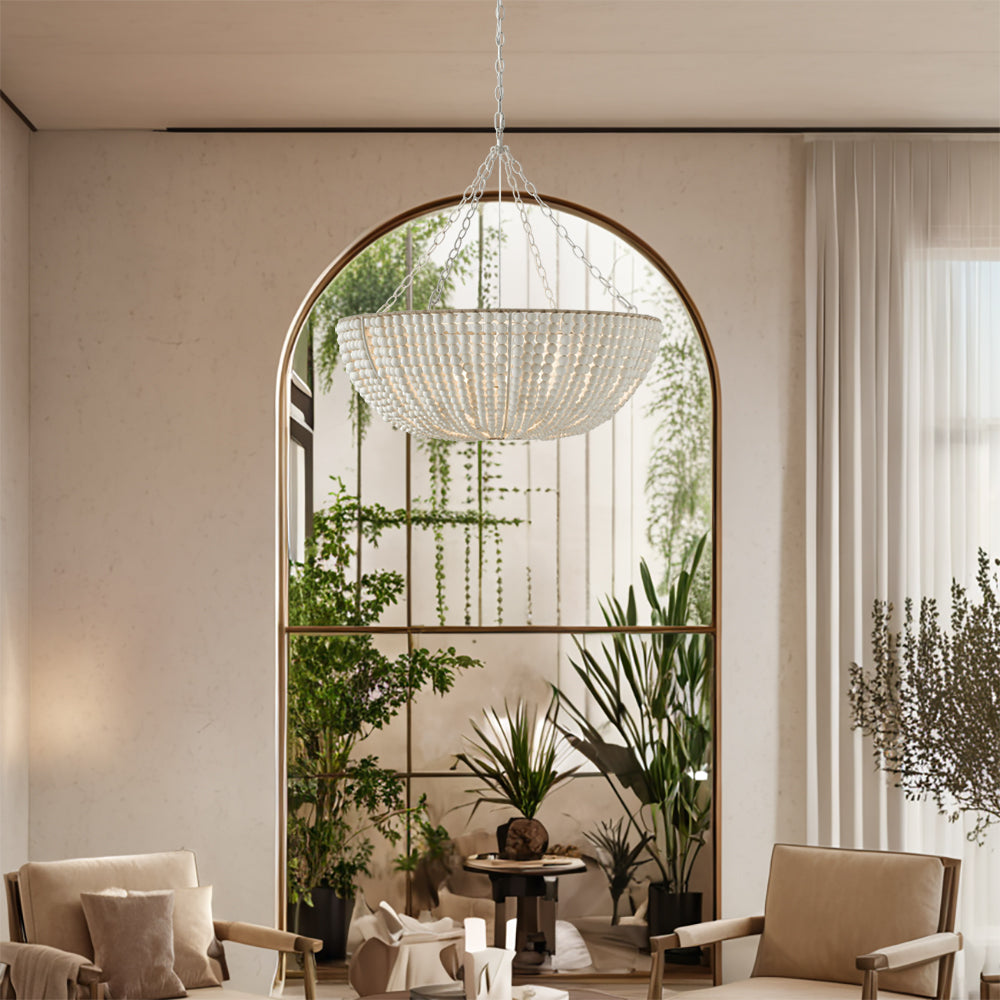 Colora Postmodern Luxury Beaded Wood Chandelier