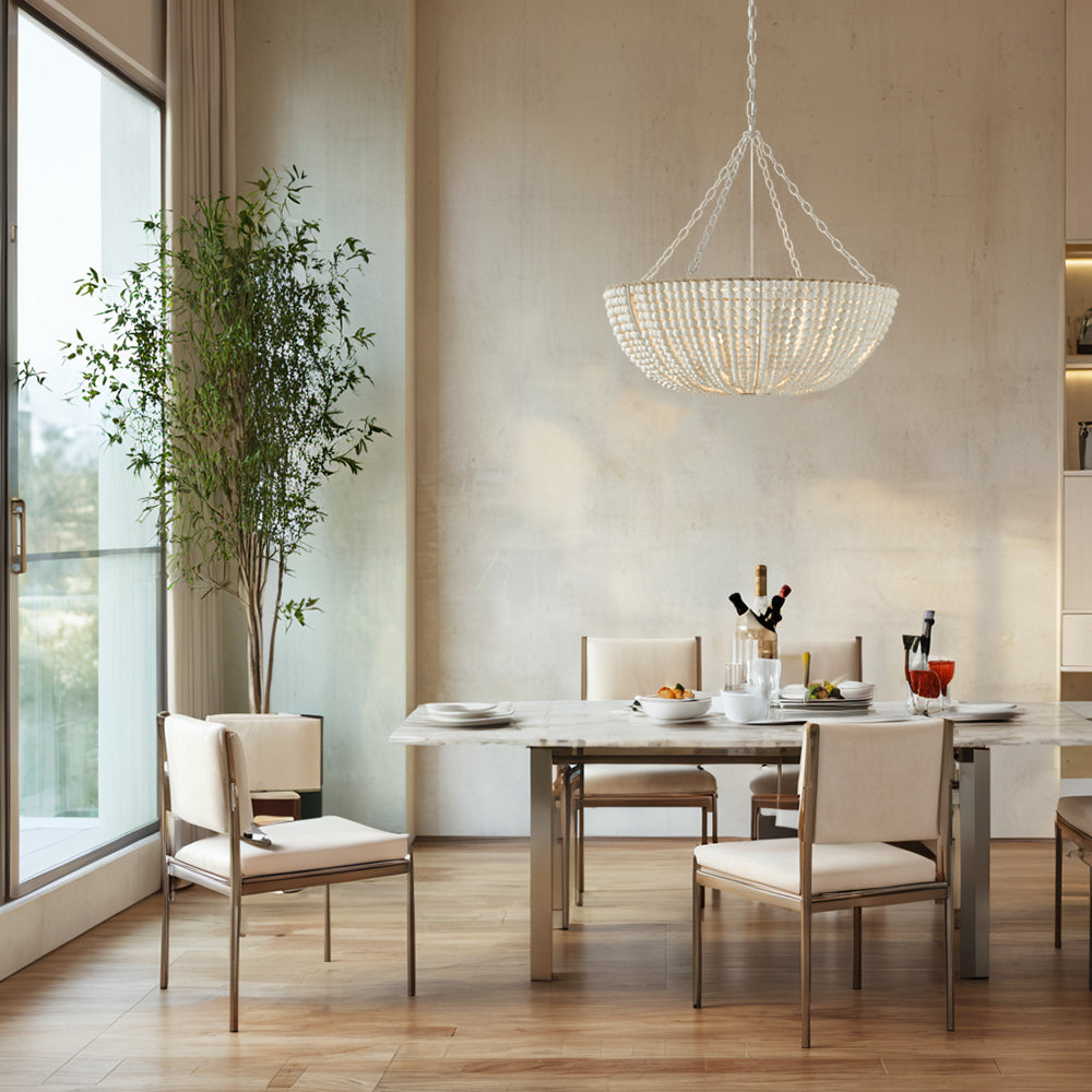 Colora Postmodern Luxury Beaded Wood Chandelier