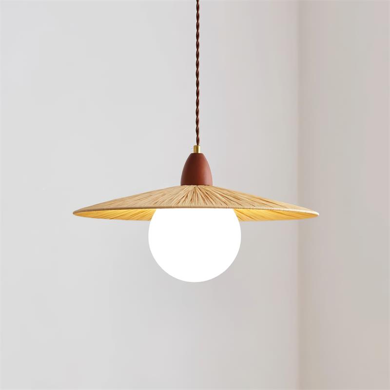 Briuna Pendant Lamp Raffia Organic Minimalist