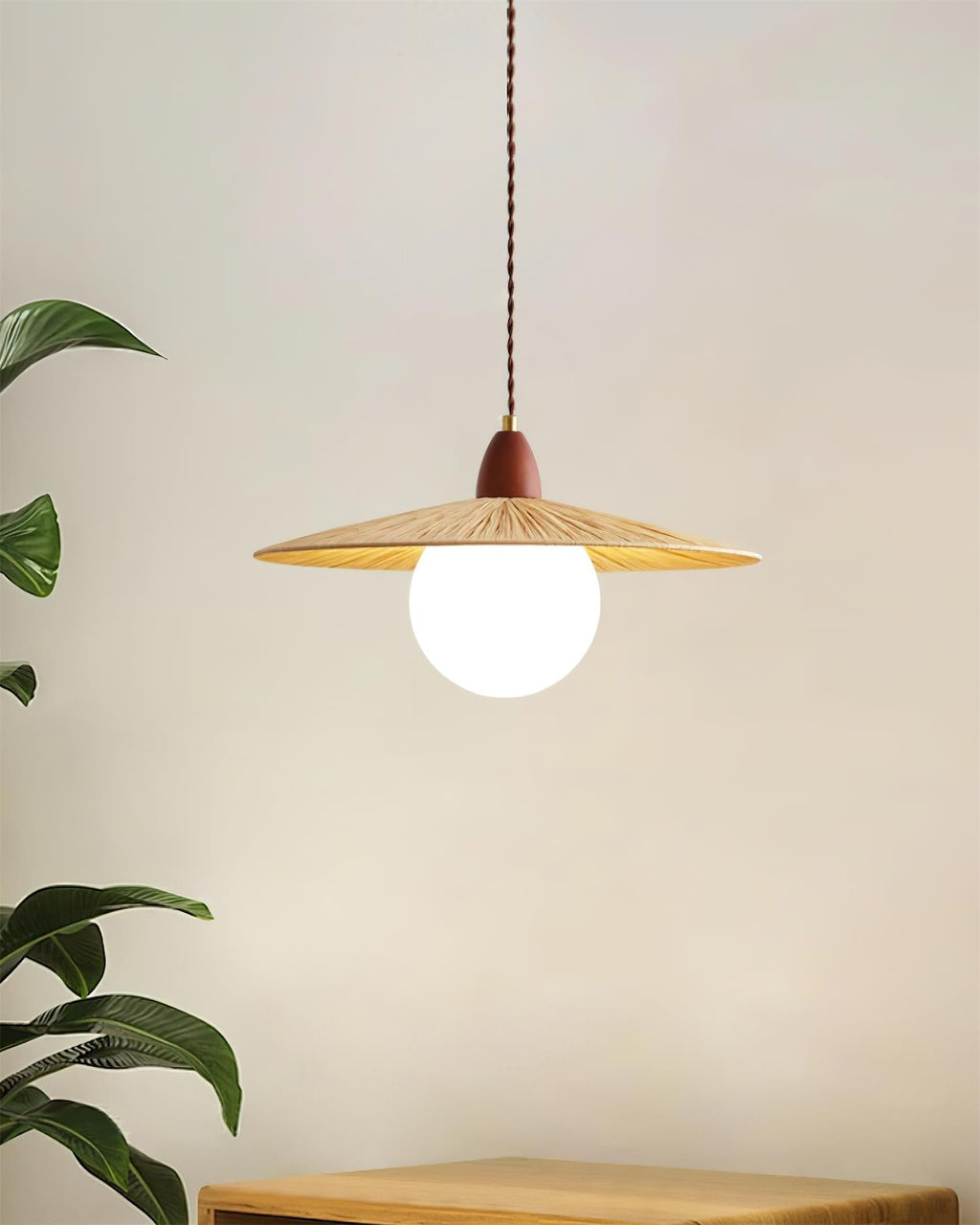 Briuna Pendant Lamp Raffia Organic Minimalist