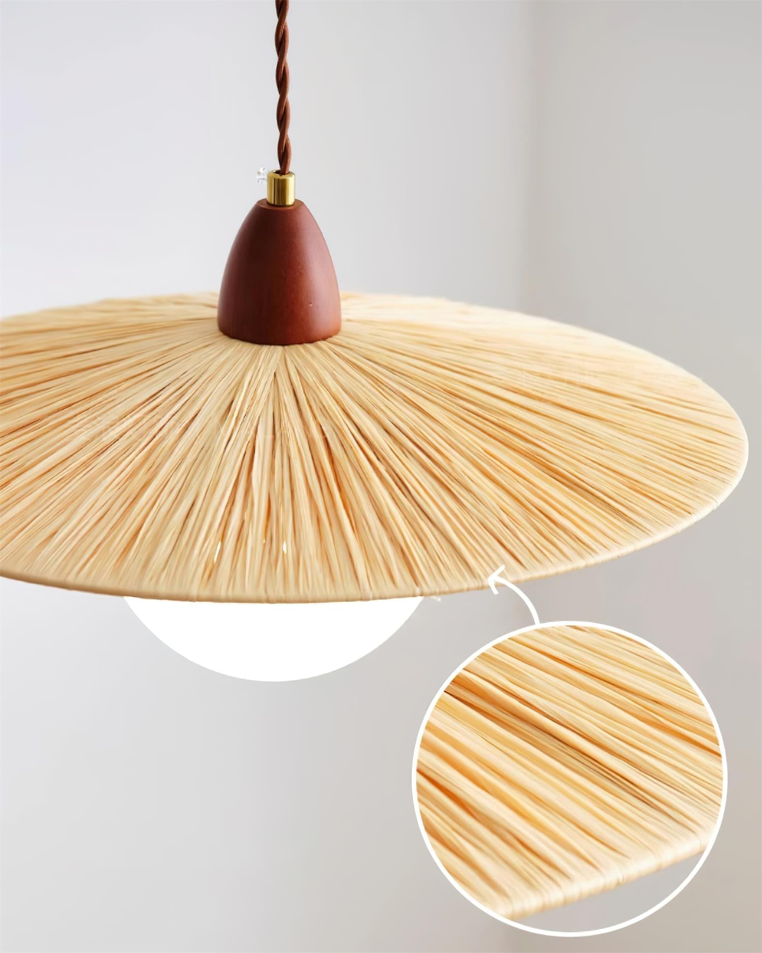 Briuna Pendant Lamp Raffia Organic Minimalist