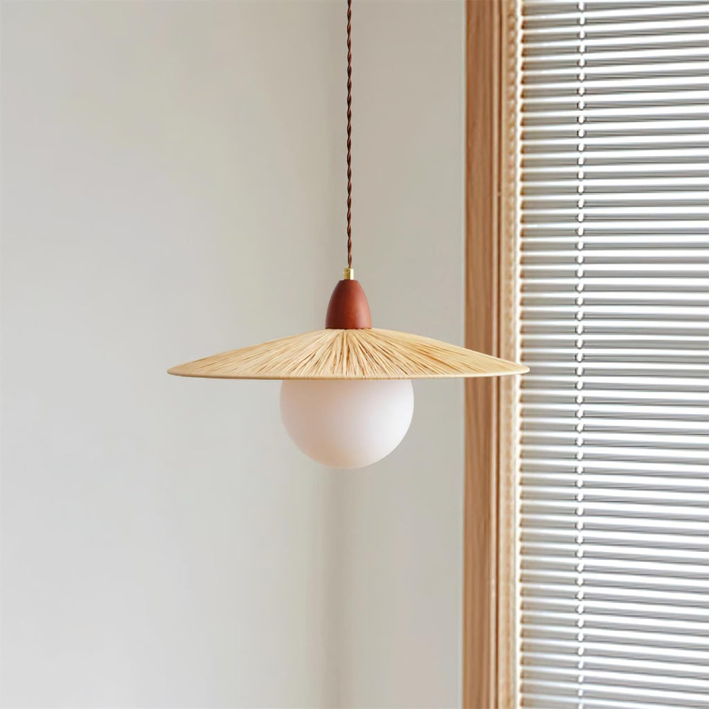 Briuna Pendant Lamp Raffia Organic Minimalist