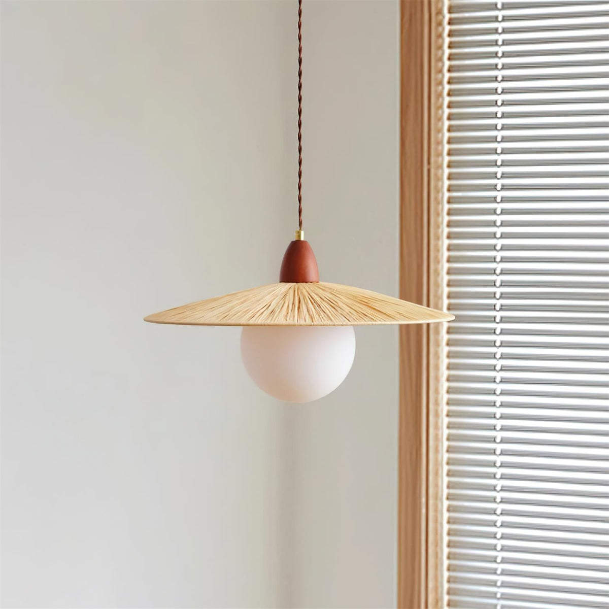 Briuna Pendant Lamp Raffia Organic Minimalist