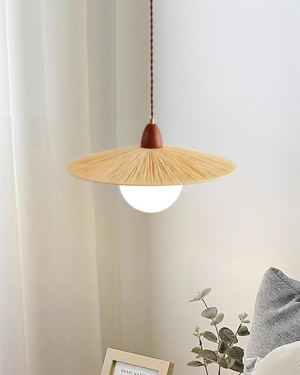 Briuna Pendant Lamp Raffia Organic Minimalist