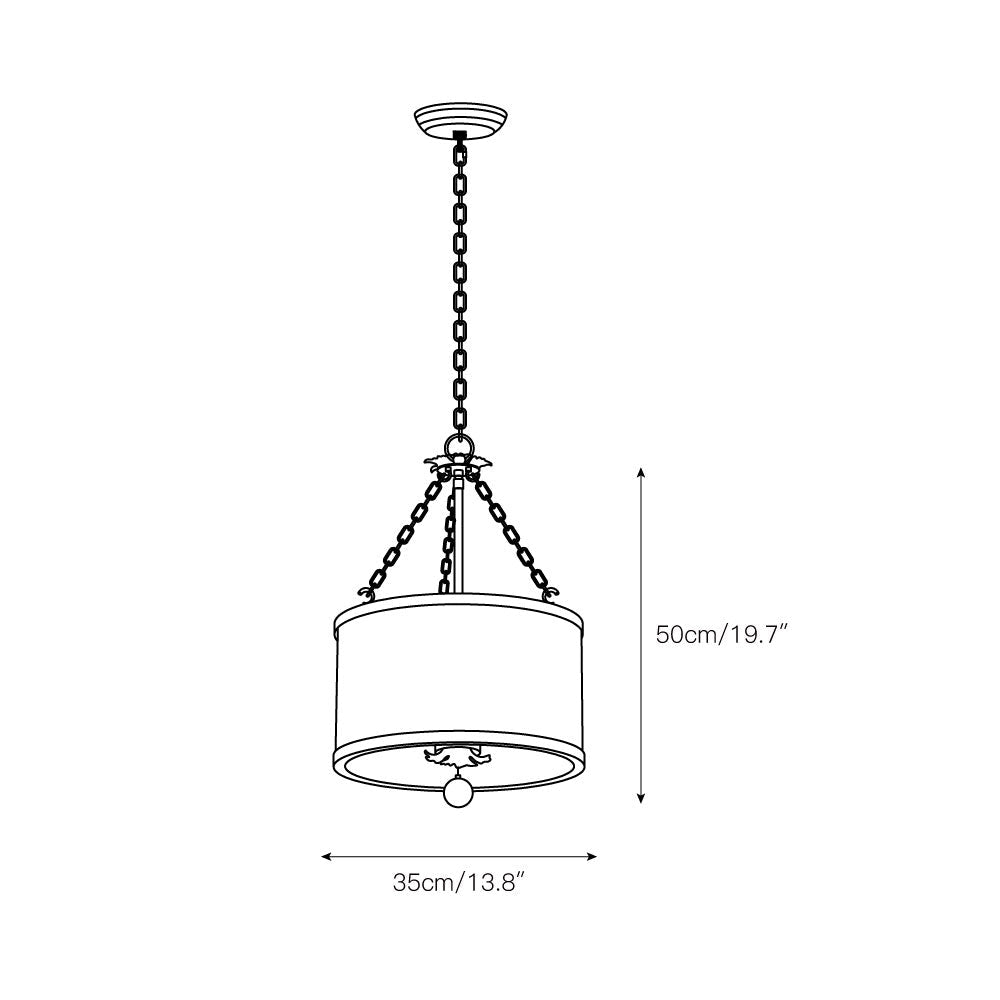 Helix Drum Individual Creativity Fabric Pendant Lamp