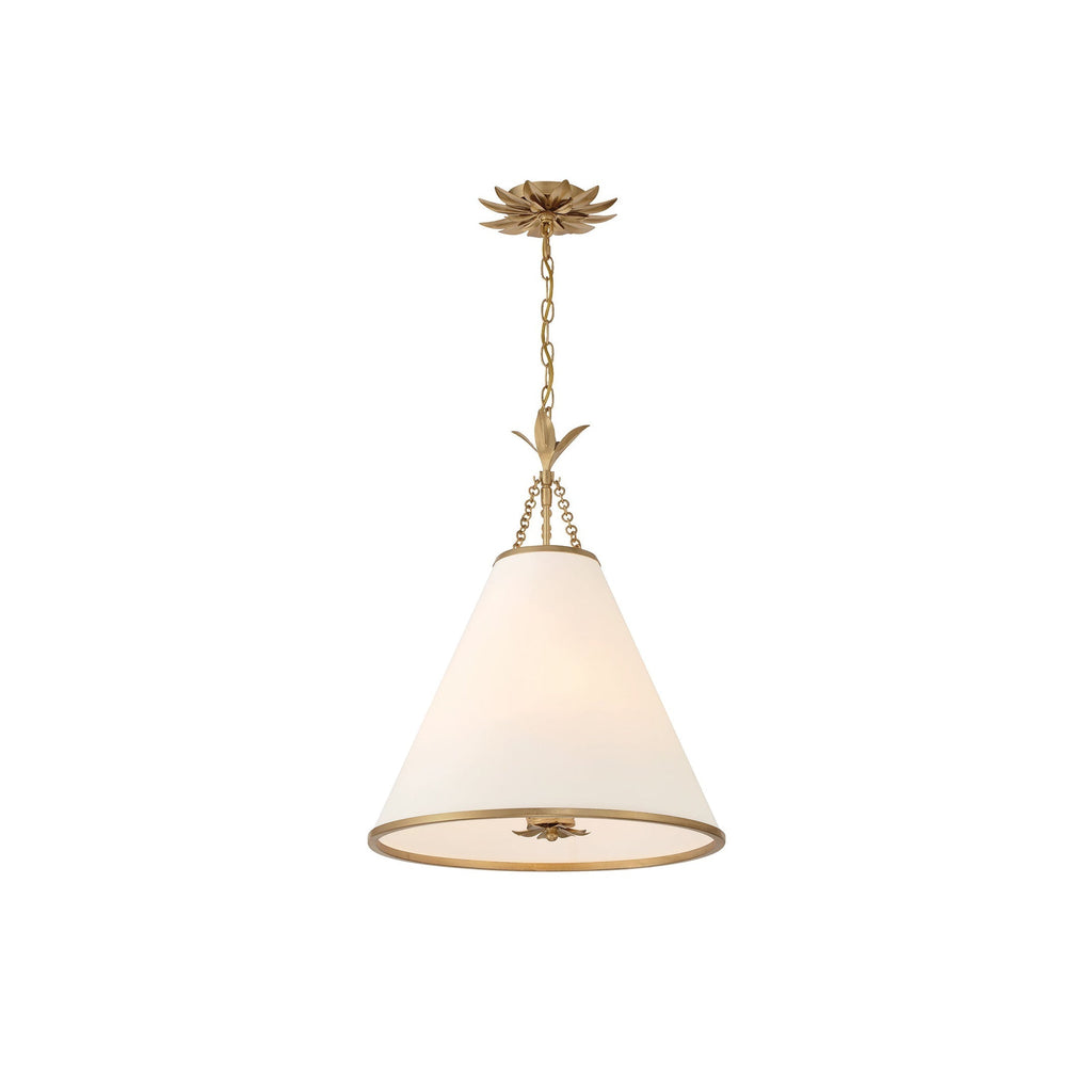 Aeon Modern Minimalist Brass Fabric Pendant Lamp