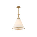 Aeon Modern Minimalist Brass Fabric Pendant Lamp