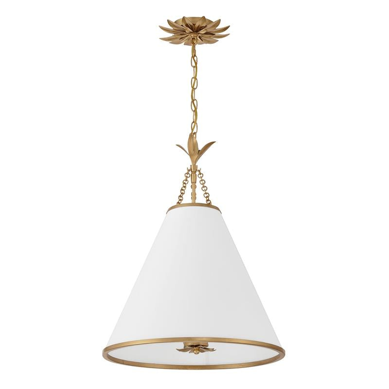 Aeon Modern Minimalist Brass Fabric Pendant Lamp