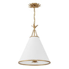 Aeon Modern Minimalist Brass Fabric Pendant Lamp