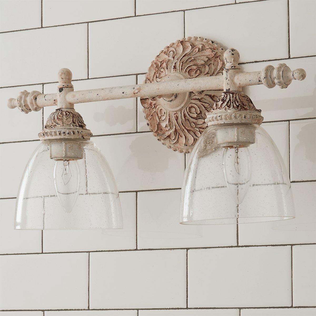 Orion Vintage Industrial Vanity Glass Wall Lamp