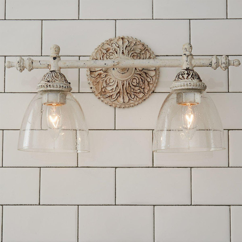 Orion Vintage Industrial Vanity Glass Wall Lamp