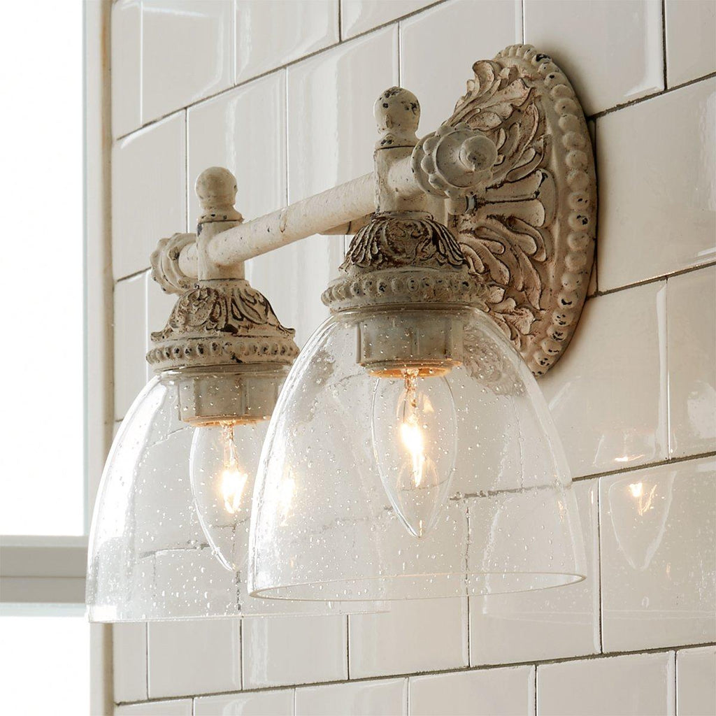 Orion Vintage Industrial Vanity Glass Wall Lamp