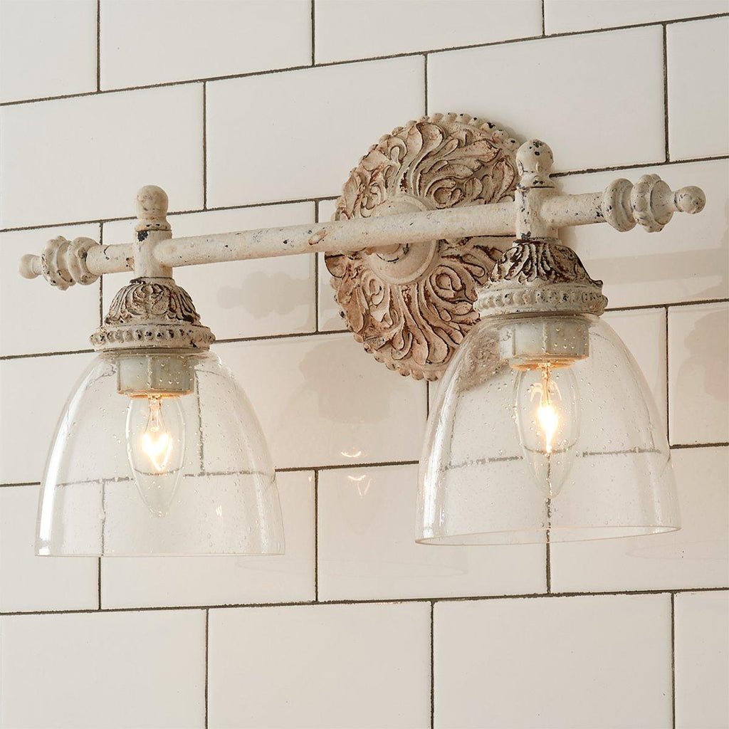 Orion Vintage Industrial Vanity Glass Wall Lamp