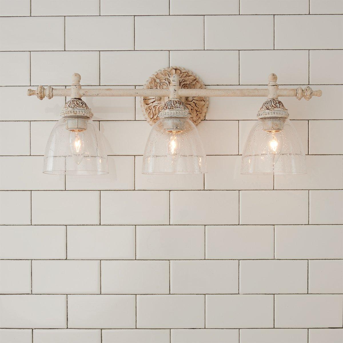Orion Vintage Industrial Vanity Glass Wall Lamp