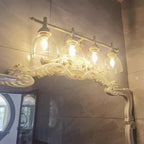 Orion Vintage Industrial Vanity Glass Wall Lamp