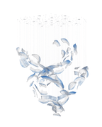 Brush Contemporary Glass Chandelier