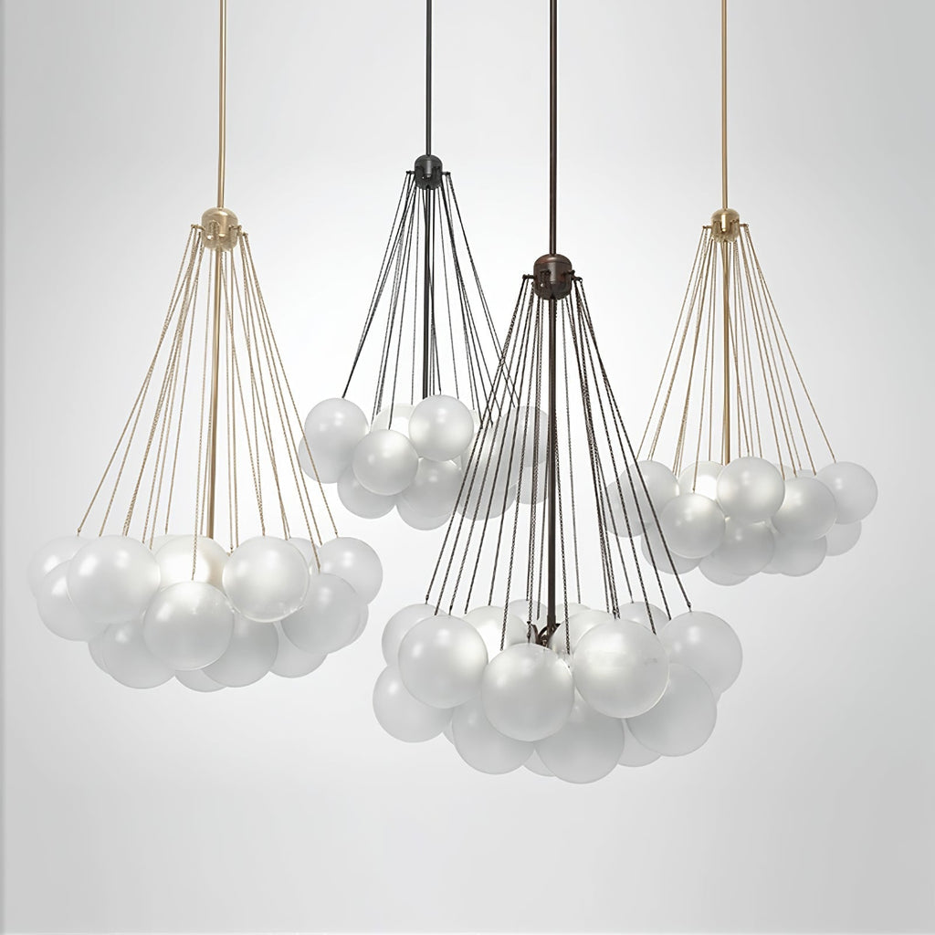 Lustra Chandelier Bubble Frosted Glass